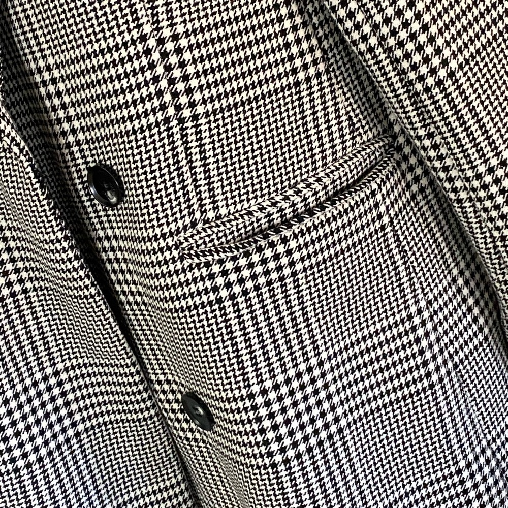 Rachel Zoe Plaid Houndstooth Blazer Jacket Oversized S Business Old Money Preppy - Picture 8 of 10